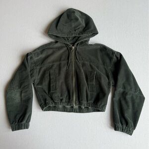 BDG Cropped Green Corduroy Jacket